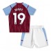 Günstige Aston Villa Moussa Diaby #19 Babykleidung Heim Fussballtrikot Kinder 2023-24 Kurzarm (+ kurze hosen)